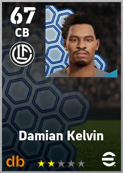 Damian Kelvin — CB, OVR 67, MAX 67