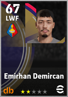 Emirhan Demircan — LWF, OVR 67, MAX 67