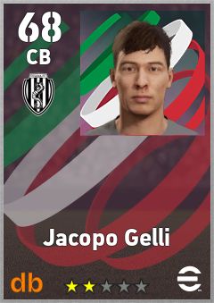 Jacopo Gelli — CB, OVR 68, MAX 68