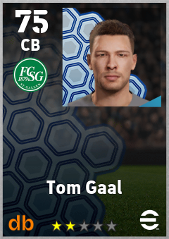 Tom Gaal — CB, OVR 75, MAX 75