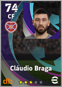 Cláudio Braga — CF, OVR 74, MAX 74