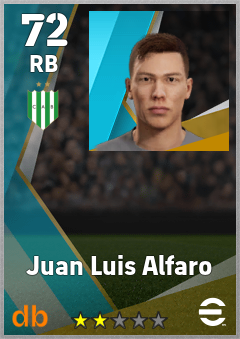 Juan Luis Alfaro — RB, OVR 72, MAX 72