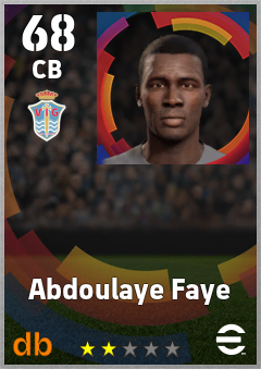 Abdoulaye Faye — CB, OVR 68, MAX 68