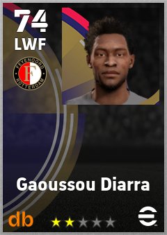 Gaoussou Diarra — LWF, OVR 74, MAX 74