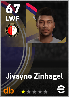 Jivayno Zinhagel — LWF, OVR 67, MAX 67