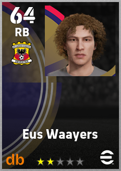 Eus Waayers — RB, OVR 64, MAX 64