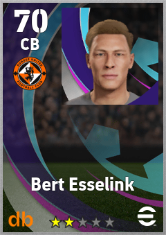 Bert Esselink — CB, OVR 70, MAX 70