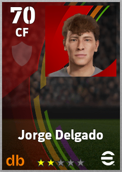 Jorge Delgado — CF, OVR 70, MAX 70