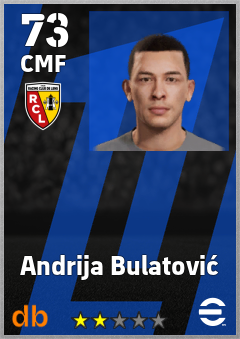Andrija Bulatović — CMF, OVR 73, MAX 73