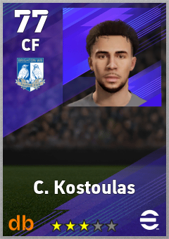 C. Kostoulas — CF, OVR 77, MAX 77