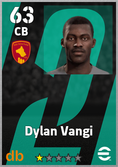 Dylan Vangi — CB, OVR 63, MAX 63