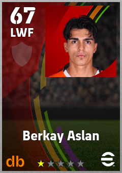 Berkay Aslan — LWF, OVR 67, MAX 67