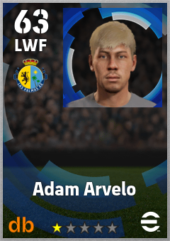 Adam Arvelo — LWF, OVR 63, MAX 63