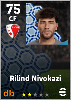 Rilind Nivokazi — CF, OVR 75, MAX 75