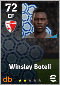 Winsley Boteli — CF, OVR 72, MAX 72