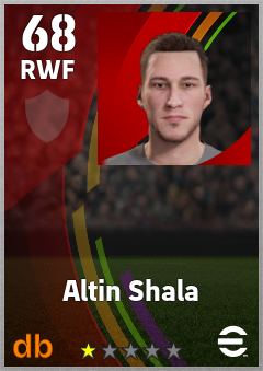 Altin Shala — RWF, OVR 68, MAX 68