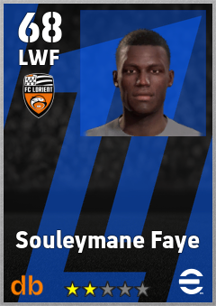 Souleymane Faye — LWF, OVR 68, MAX 68