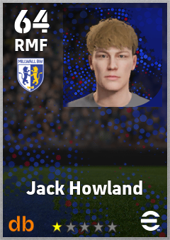 Jack Howland — RMF, OVR 64, MAX 64