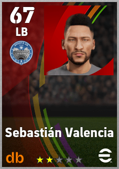 Sebastián Valencia — LB, OVR 67, MAX 67