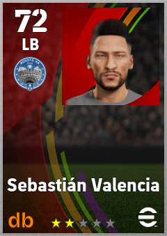Sebastián Valencia — LB, OVR 72, MAX 72