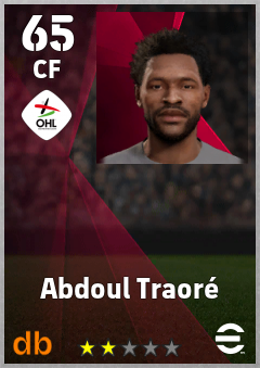 Abdoul Traoré — CF, OVR 65, MAX 65