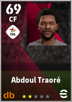 Abdoul Traoré — CF, OVR 69, MAX 69