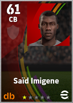 Saïd Imigene — CB, OVR 61, MAX 61
