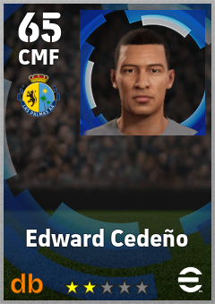 Edward Cedeño — CMF, OVR 65, MAX 65