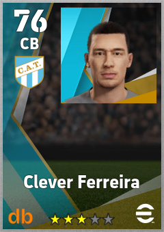 Clever Ferreira — CB, OVR 76, MAX 76