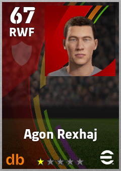 Agon Rexhaj — RWF, OVR 67, MAX 67