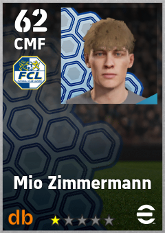 Mio Zimmermann — CMF, OVR 62, MAX 62