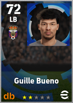 Guille Bueno — LB, OVR 72, MAX 72