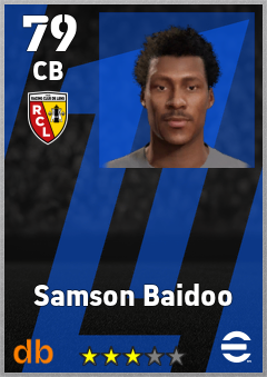 Samson Baidoo — CB, OVR 79, MAX 79