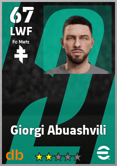 Giorgi Abuashvili — LWF, OVR 67, MAX 67