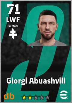 Giorgi Abuashvili — LWF, OVR 71, MAX 71