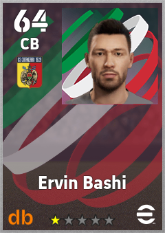 Ervin Bashi — CB, OVR 64, MAX 64