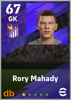 Rory Mahady — GK, OVR 67, MAX 67