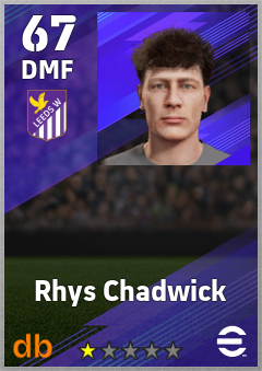 Rhys Chadwick — DMF, OVR 67, MAX 67