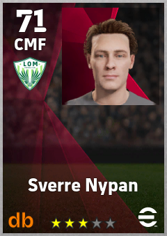 Sverre Nypan — CMF, OVR 71, MAX 71