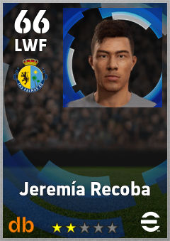 Jeremía Recoba — LWF, OVR 66, MAX 66