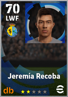 Jeremía Recoba — LWF, OVR 70, MAX 70