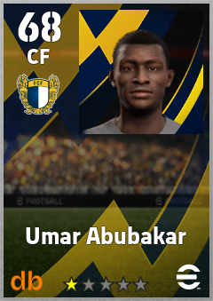Umar Abubakar — CF, OVR 68, MAX 68