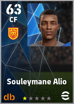 Souleymane Alio — CF, OVR 63, MAX 63