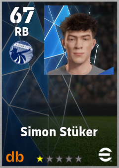 Simon Stüker — RB, OVR 67, MAX 67