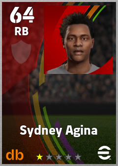 Sydney Agina — RB, OVR 64, MAX 64