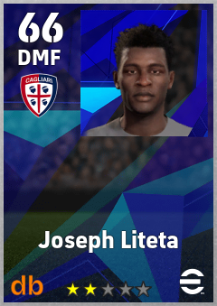 Joseph Liteta — DMF, OVR 66, MAX 66