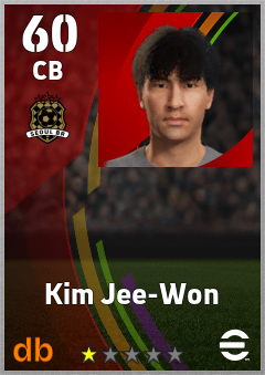 Kim Jee-Won — CB, OVR 60, MAX 60