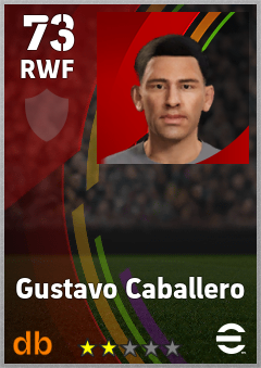 Gustavo Caballero — RWF, OVR 73, MAX 73