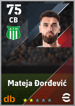 Mateja Đorđević — CB, OVR 75, MAX 75