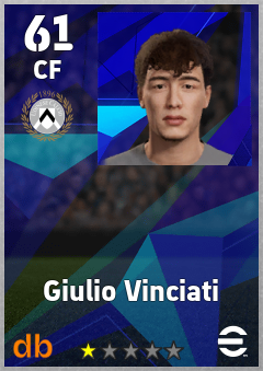 Giulio Vinciati — CF, OVR 61, MAX 61